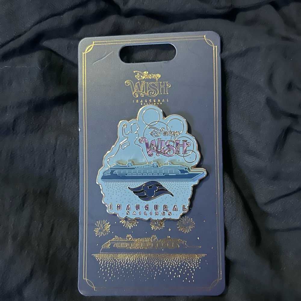 Disney Wish Inaugural Blue and Gold Pin